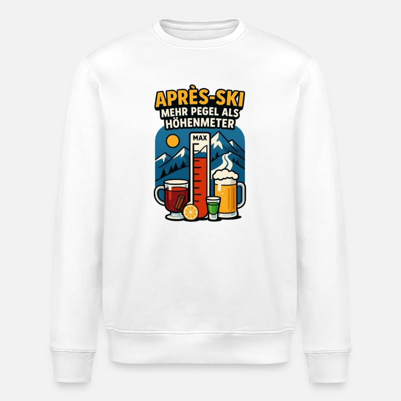 Après-Ski: Mehr Pegel als Höhenmeter - Stanley/Stella Unisex Bio-Sweatshirt ROLLER - Weiß