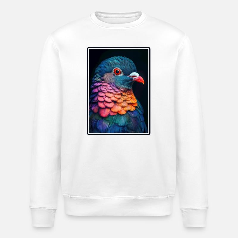 Tauben Taube - Stanley/Stella Unisex Bio-Sweatshirt ROLLER - Weiß