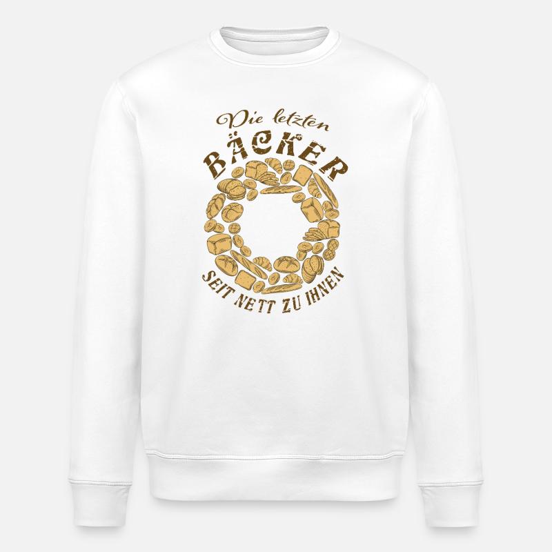 Die letzten Bäcker Brotkranz - Stanley/Stella Unisex Bio-Sweatshirt ROLLER - Weiß