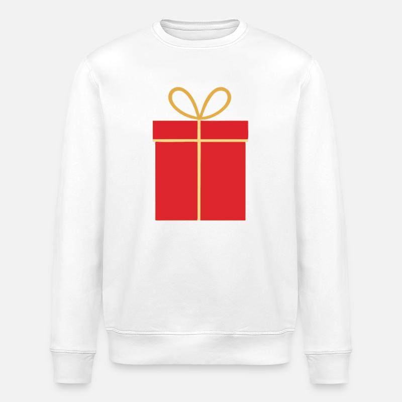 Cadeau de Noël, boîte cadeau rouge - Sweat bio ROLLER Stanley/Stella Unisexe - blanc