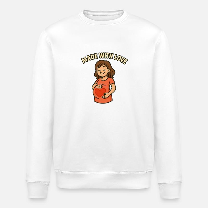 Ich liebe die schwangere Mutter - Stanley/Stella Unisex Bio-Sweatshirt ROLLER - Weiß