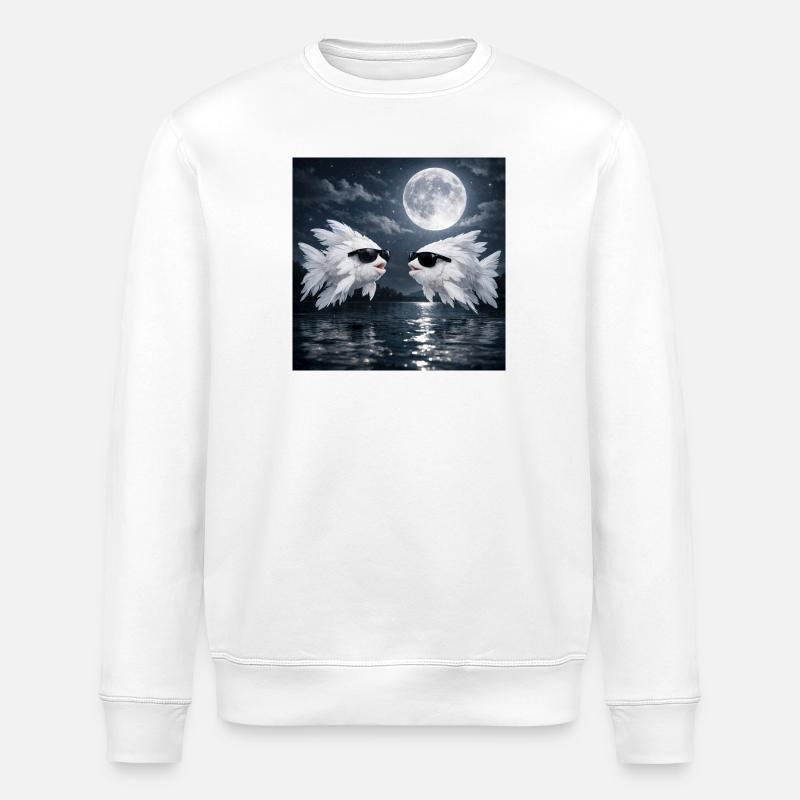 Federfisch - Stanley/Stella Unisex Bio-Sweatshirt ROLLER - Weiß
