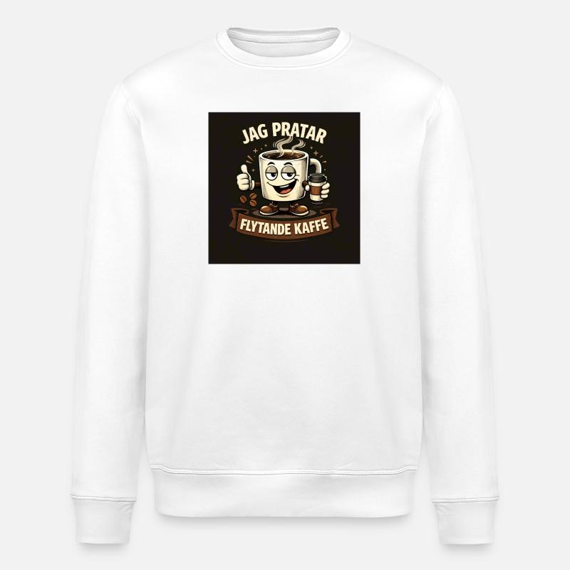 Je parle de café liquide - Sweat bio ROLLER Stanley/Stella Unisexe - blanc