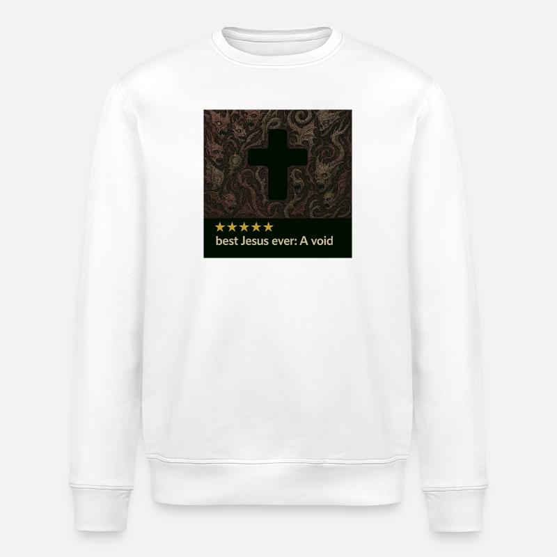 Croix dans le Vide Sombre - Sweat bio ROLLER Stanley/Stella Unisexe - blanc