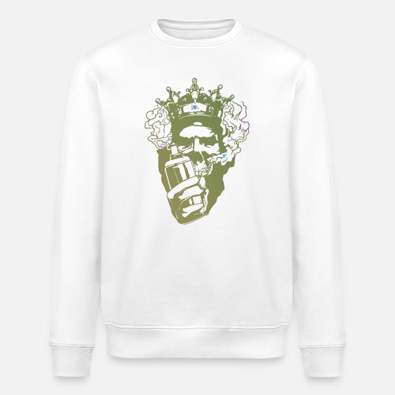 König der Bars Krone Mikro - Stanley/Stella Unisex Bio-Sweatshirt ROLLER - Weiß