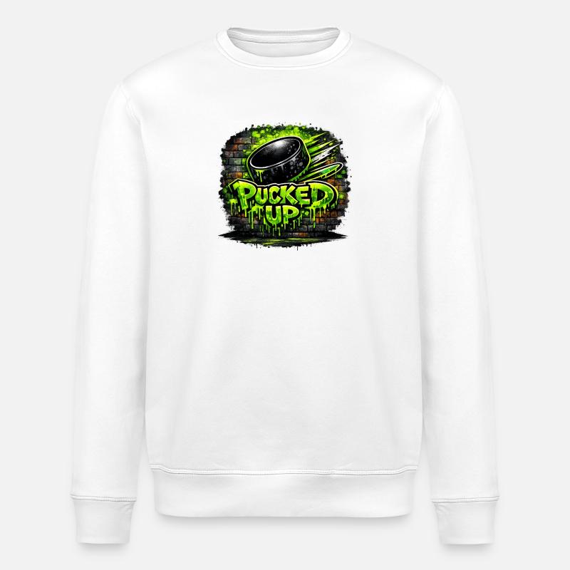 Pucked Up Graffiti Neon  - Stanley/Stella Unisex Bio-Sweatshirt ROLLER - Weiß