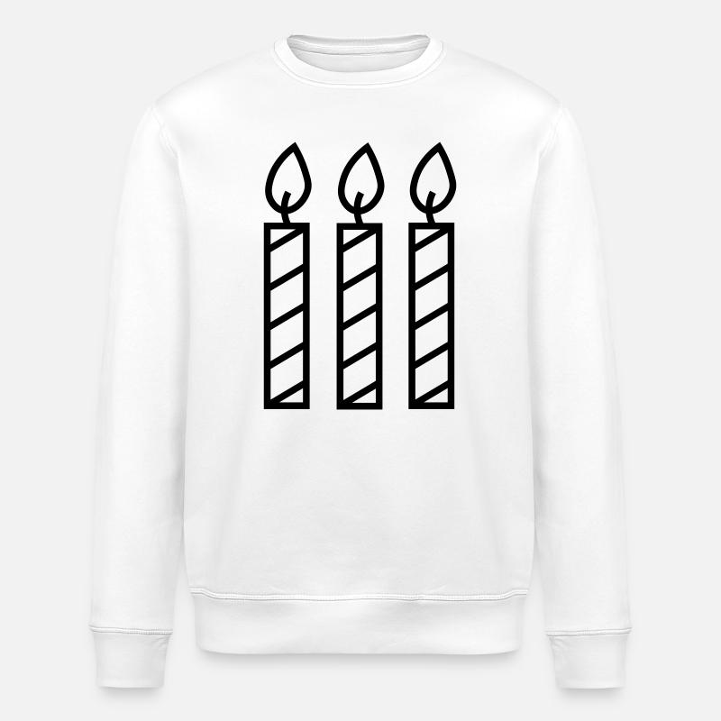 Drei_Kerzen_ohne_Text - Sweat bio ROLLER Stanley/Stella Unisexe - blanc