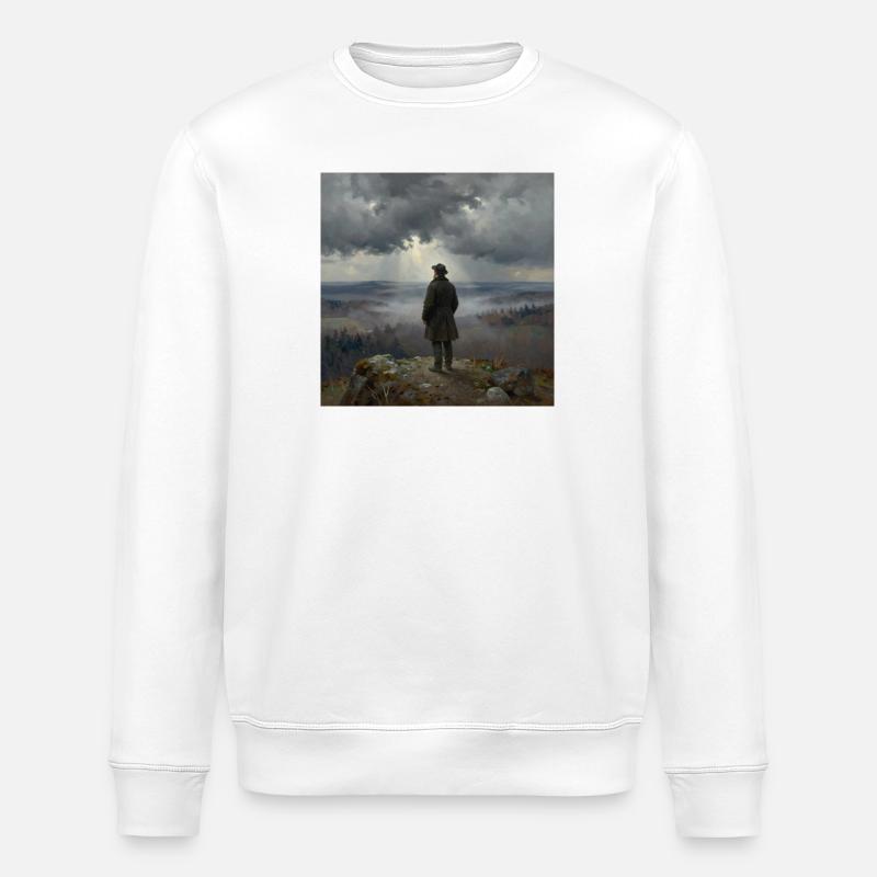 Blick in den Nebelberge - Stanley/Stella Unisex Bio-Sweatshirt ROLLER - Weiß