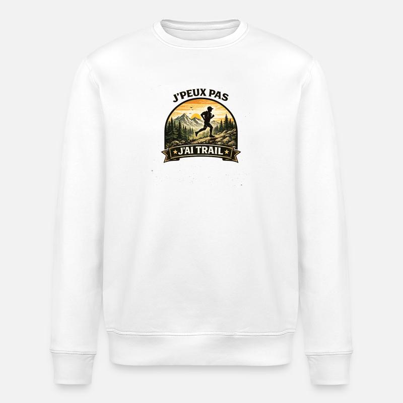 Trailrunner: I Trail Trail - Stanley/Stella Unisex Bio-Sweatshirt ROLLER - Weiß