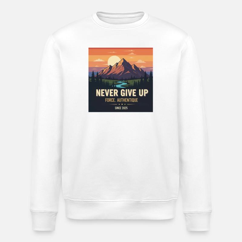 Geben Sie niemals auf - Stanley/Stella Unisex Bio-Sweatshirt ROLLER - Weiß