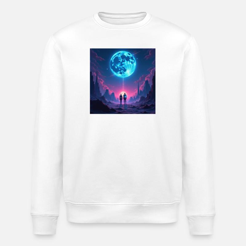 Chemin Lunaire de la Communauté - Sweat bio ROLLER Stanley/Stella Unisexe - blanc