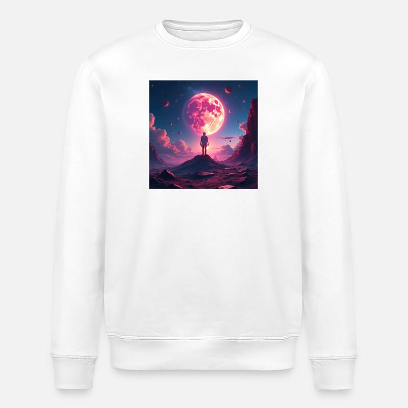 Mondreich Traumlandschaft - Stanley/Stella Unisex Bio-Sweatshirt ROLLER - Weiß