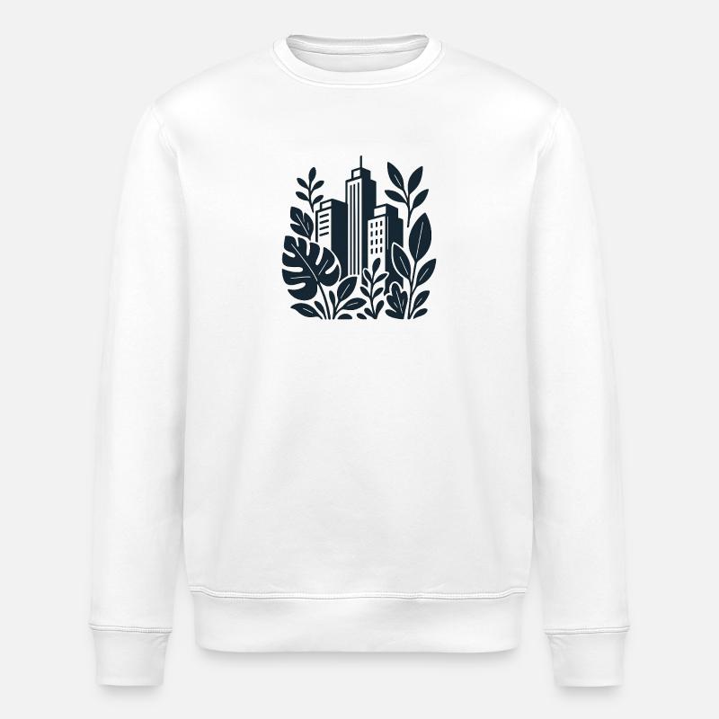 Stadtgrün Skyline - Stanley/Stella Unisex Bio-Sweatshirt ROLLER - Weiß