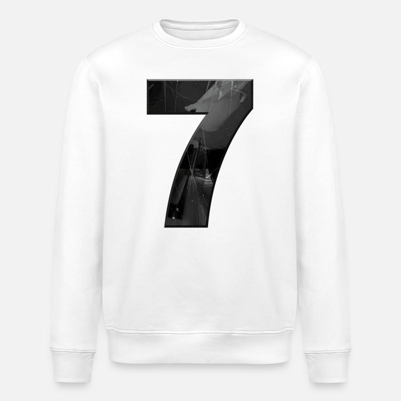 Tamis noirs gris avec échardes - Sweat bio ROLLER Stanley/Stella Unisexe - blanc