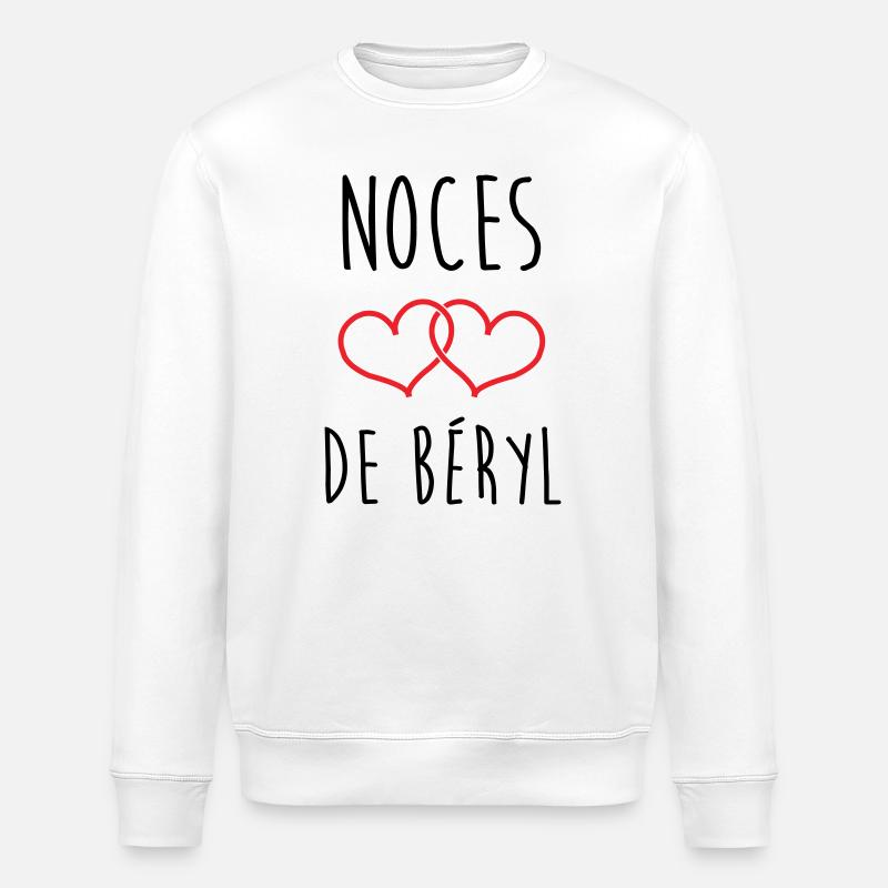 noces de béryl 23 ans d'amour - Sweat bio ROLLER Stanley/Stella Unisexe - blanc