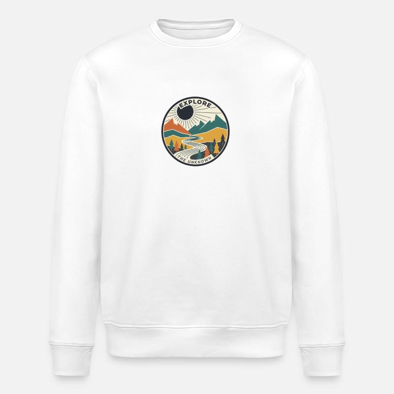 Expedition into the unknown - Stanley/Stella ROLLER Unisex Organic Sweatshirt - white