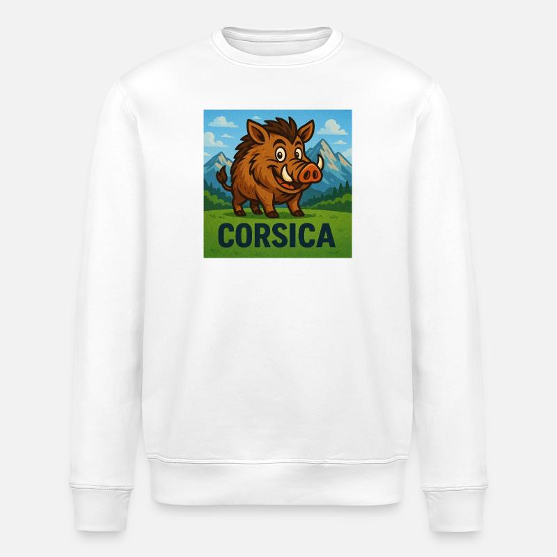 Cignale Corsu - Sweat bio ROLLER Stanley/Stella Unisexe - blanc