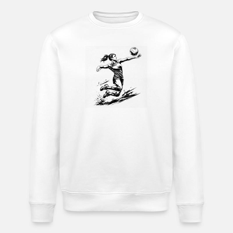 Puissance de volley-ball – Joueuse dynamique - Sweat bio ROLLER Stanley/Stella Unisexe - blanc