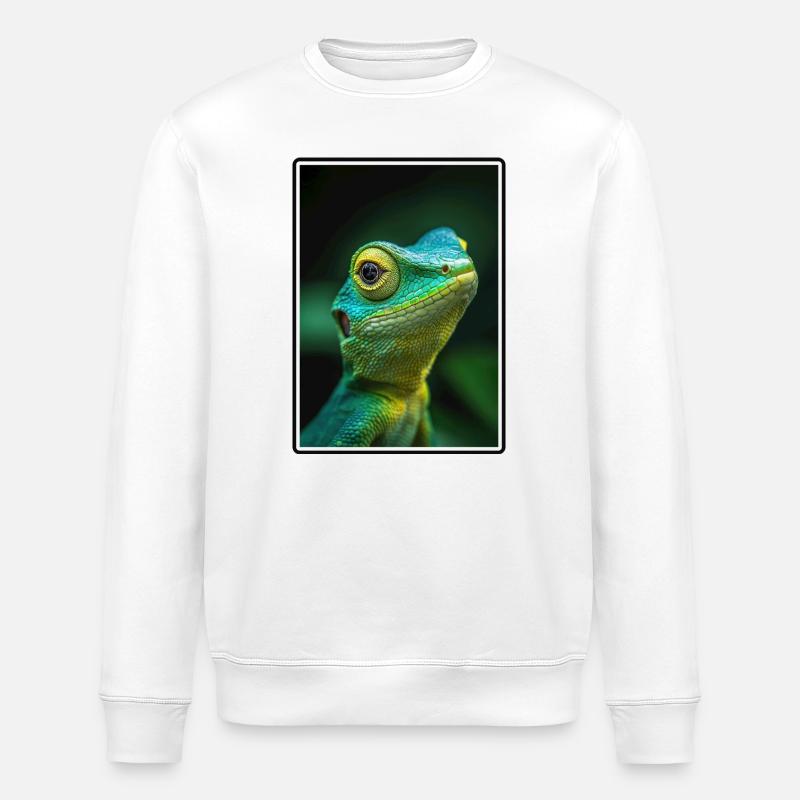 Eidechsen Eidechse - Stanley/Stella Unisex Bio-Sweatshirt ROLLER - Weiß