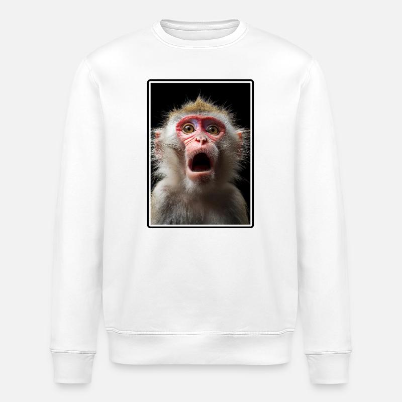 Makaken Makake - Stanley/Stella Unisex Bio-Sweatshirt ROLLER - Weiß