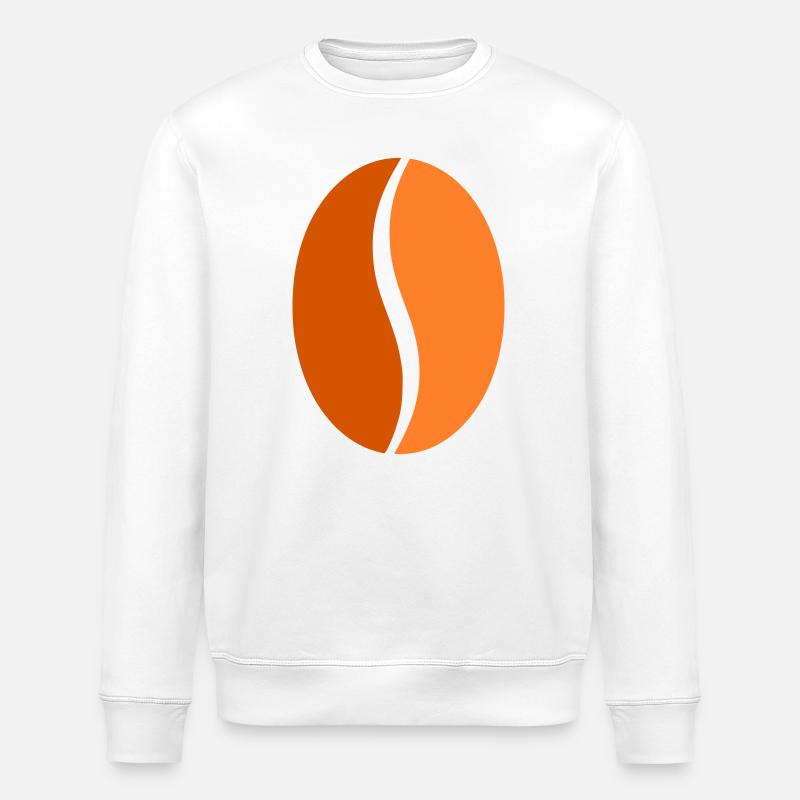 Kaffeebohne Bohne Flat Icon - Stanley/Stella Unisex Bio-Sweatshirt ROLLER - Weiß