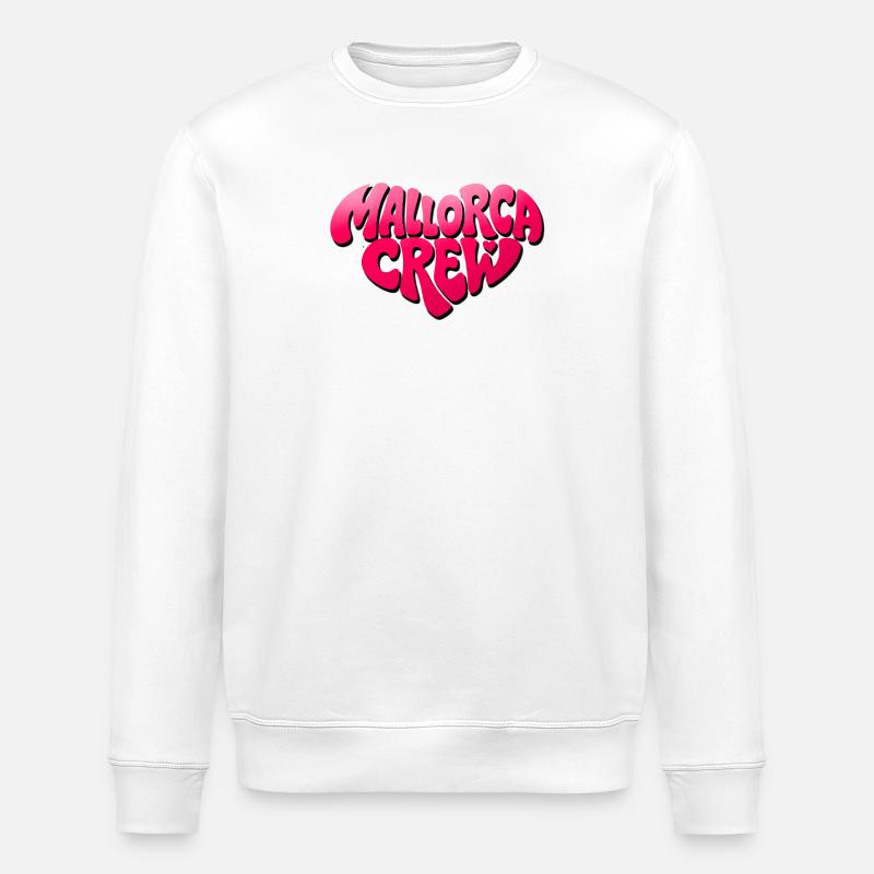 Mallorca Crew Pink Retro - Stanley/Stella Unisex Bio-Sweatshirt ROLLER - Weiß