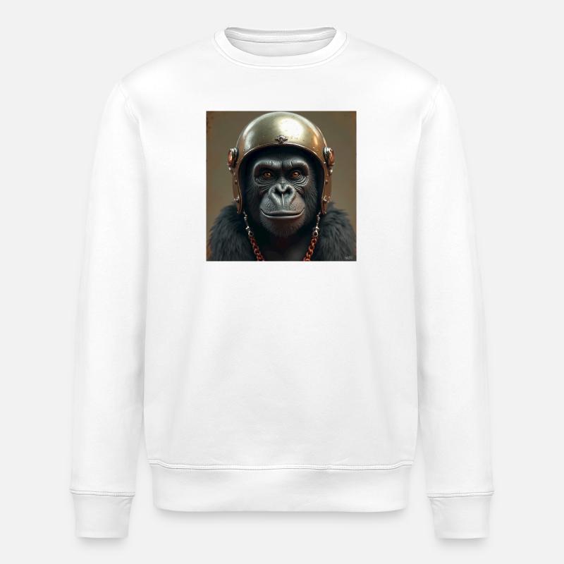 gorille - Sweat bio ROLLER Stanley/Stella Unisexe - blanc