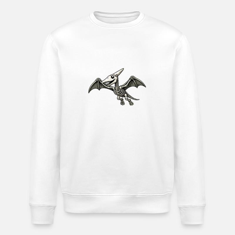 Pterosaur Skeleton - Stanley/Stella ROLLER Unisex Organic Sweatshirt - white