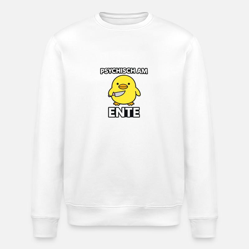 PsyDuck Messerwitz Ente - Stanley/Stella Unisex Bio-Sweatshirt ROLLER - Weiß