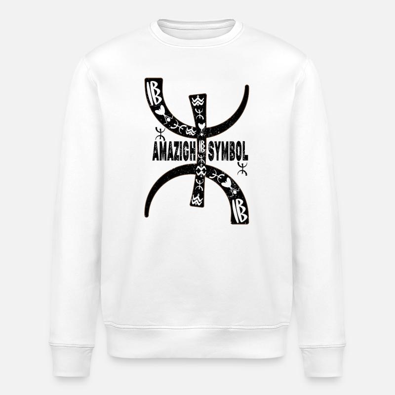 Amazigh-Symbol minimalistisches Tifinagh-Design. - Stanley/Stella Unisex Bio-Sweatshirt ROLLER - Weiß