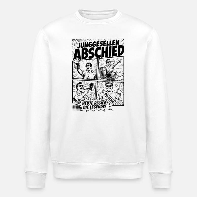 Junggesellenabschied Party - Stanley/Stella Unisex Bio-Sweatshirt ROLLER - Weiß