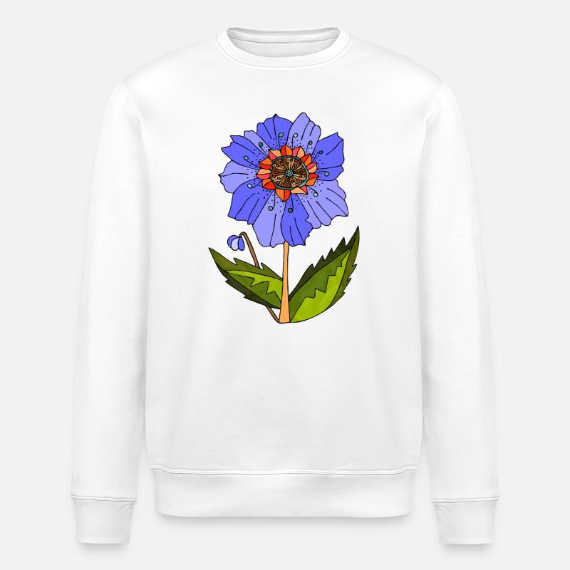Blume - Stanley/Stella Unisex Bio-Sweatshirt ROLLER - Weiß