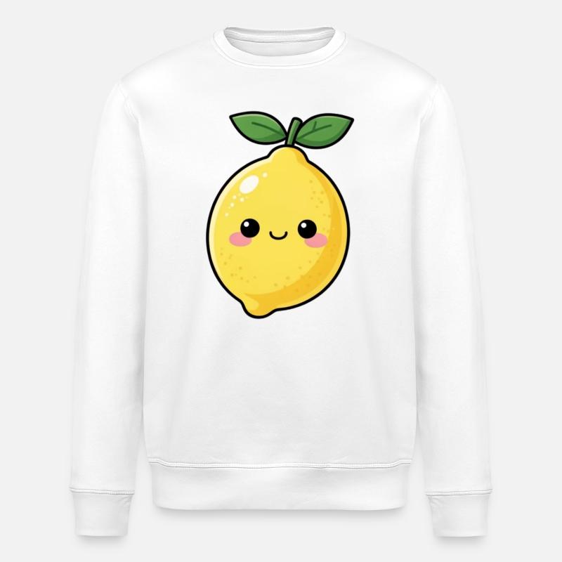 Cadeau au citron de Kawaii - Sweat bio ROLLER Stanley/Stella Unisexe - blanc