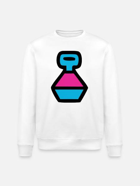 Retro Water Bottle 90s Pop Art - Stanley/Stella ROLLER Unisex Organic Sweatshirt - white