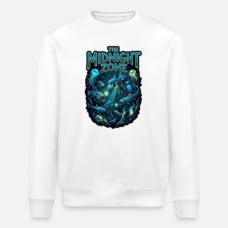 Zone de Minuit - Sweat bio ROLLER Stanley/Stella Unisexe - blanc