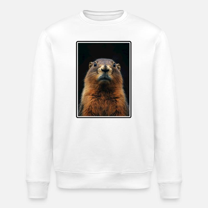 Murmeltiere Murmeltier - Stanley/Stella Unisex Bio-Sweatshirt ROLLER - Weiß