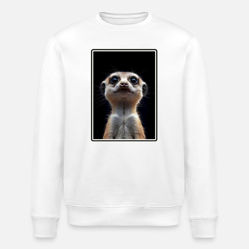 Meerkat Erdmännchen - Stanley/Stella Unisex Bio-Sweatshirt ROLLER - Weiß