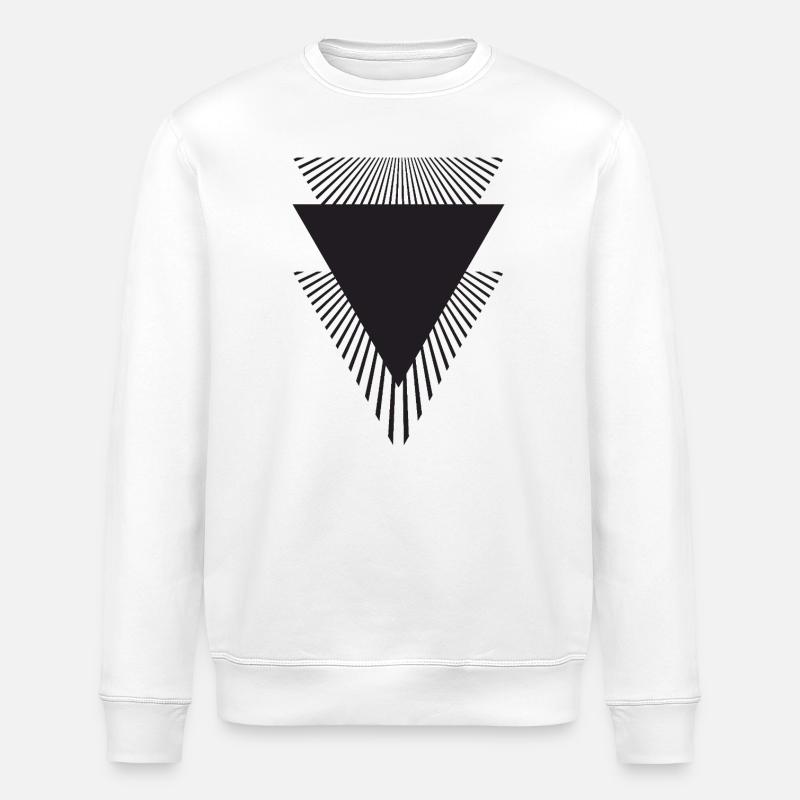 Géométrie des triangles radiants - Sweat bio ROLLER Stanley/Stella Unisexe - blanc