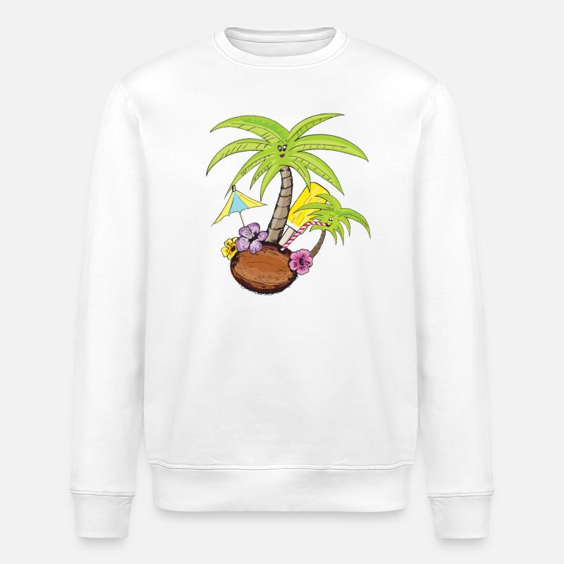 365 Days Palm Trees - Stanley/Stella Unisex Bio-Sweatshirt ROLLER - Weiß