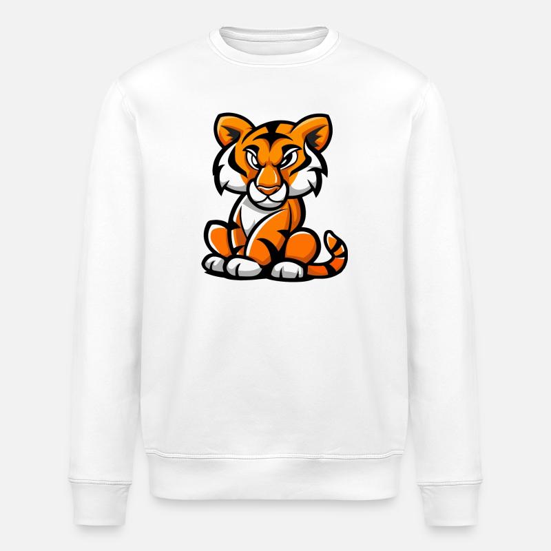 Tiger Comic - Stanley/Stella ROLLER Unisex Organic Sweatshirt - white