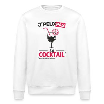 J'peux pas, j'ai cocktail - Sweat bio ROLLER Stanley/Stella Unisexe - blanc - Devant - Nik (191cm)