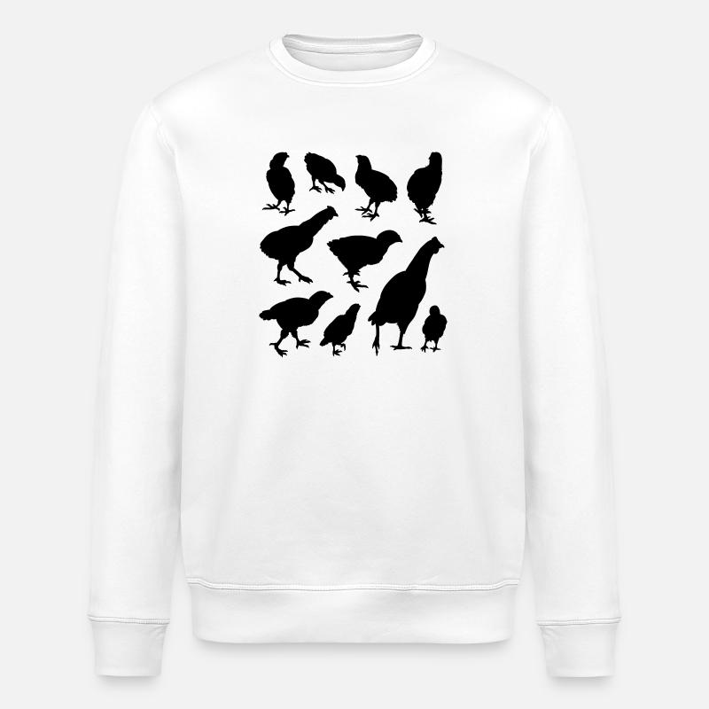 poulets - Sweat bio ROLLER Stanley/Stella Unisexe - blanc