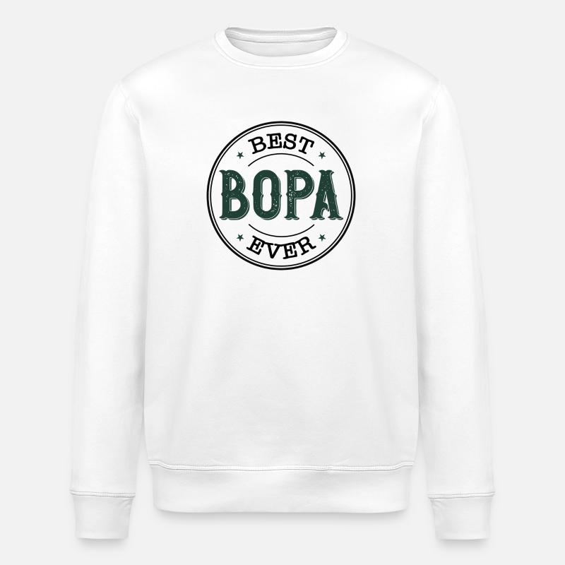 Bester Bopa aller Zeiten - Stanley/Stella Unisex Bio-Sweatshirt ROLLER - Weiß
