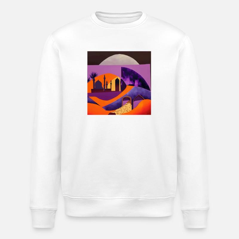 Geheimnisse der Wüste - Stanley/Stella Unisex Bio-Sweatshirt ROLLER - Weiß