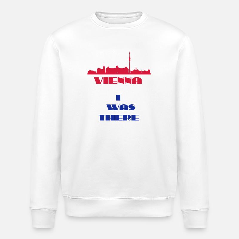 Ich war dort Wien - Stanley/Stella Unisex Bio-Sweatshirt ROLLER - Weiß