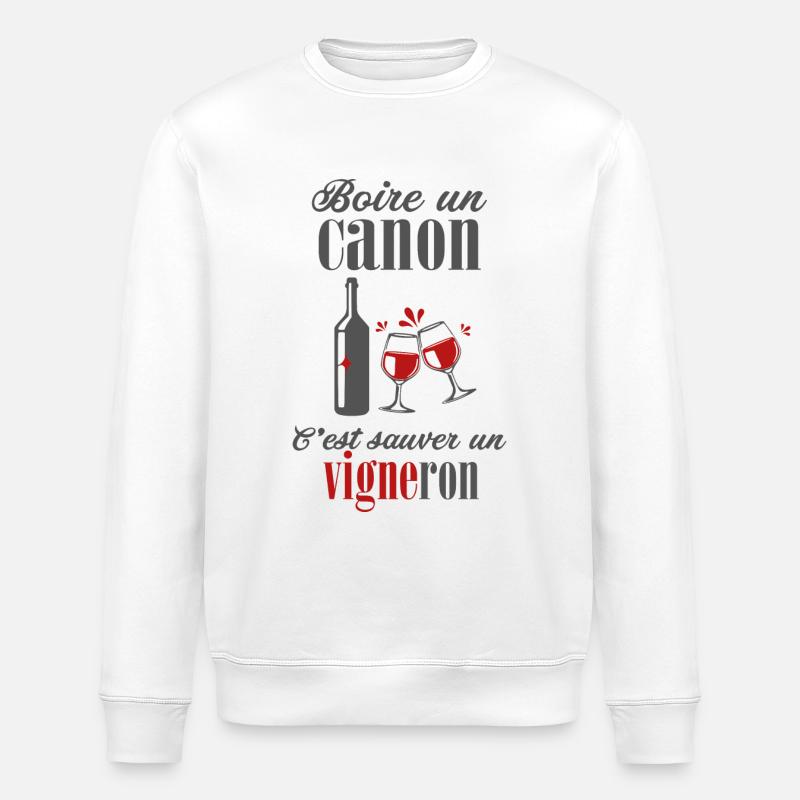 Vigneron vins raisins cave - Sweat bio ROLLER Stanley/Stella Unisexe - blanc