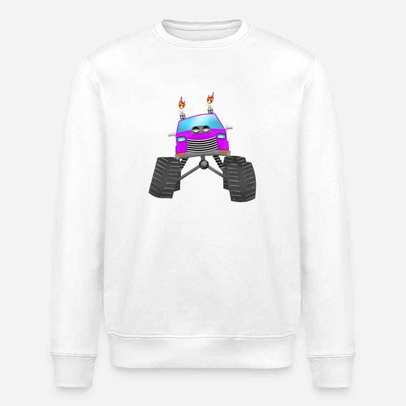 Monster Truck - Sweat bio ROLLER Stanley/Stella Unisexe - blanc