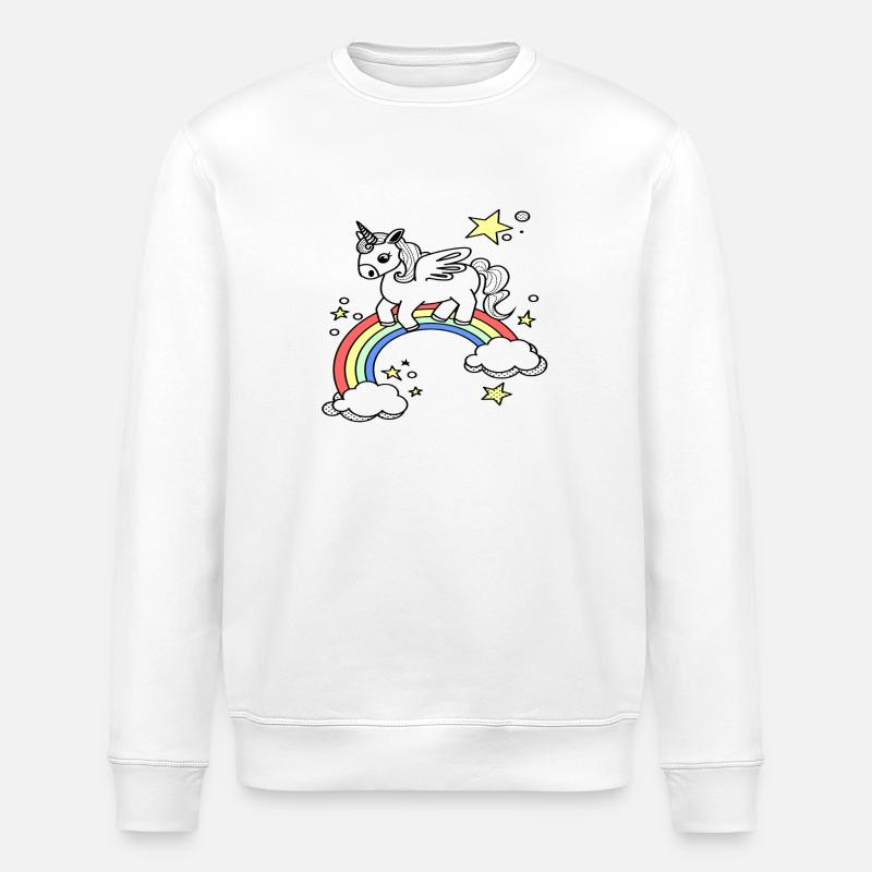 EINHORN - Stanley/Stella Unisex Bio-Sweatshirt ROLLER - Weiß
