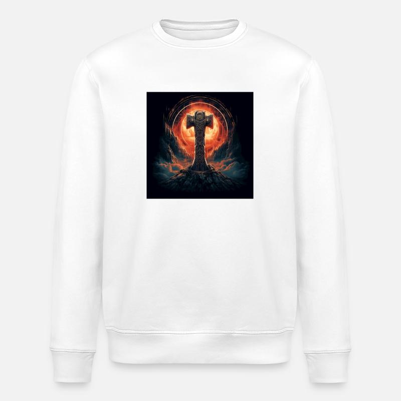 Mjölnir 2 - Stanley/Stella ROLLER Unisex Organic Sweatshirt - white