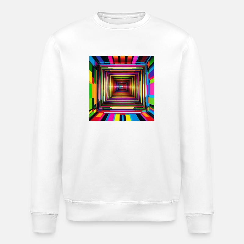 Trippy Laserloch - Stanley/Stella Unisex Bio-Sweatshirt ROLLER - Weiß